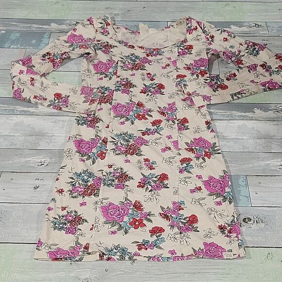 Billabong Y2K Bodycon Floral Long Sleeved Dress sz Medium - Picture 1 of 5